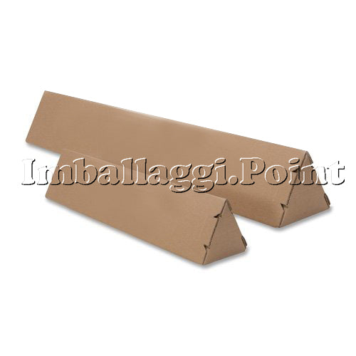 Tubi postali per spedizione triangolari in cartone avana 6 cm x 31 cm